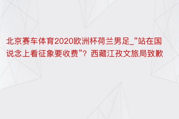 北京赛车体育2020欧洲杯荷兰男足_“站在国说念上看征象要收费”？西藏江孜文旅局致歉
